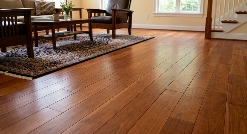 Cherry Floor Installation in Buxton, ME