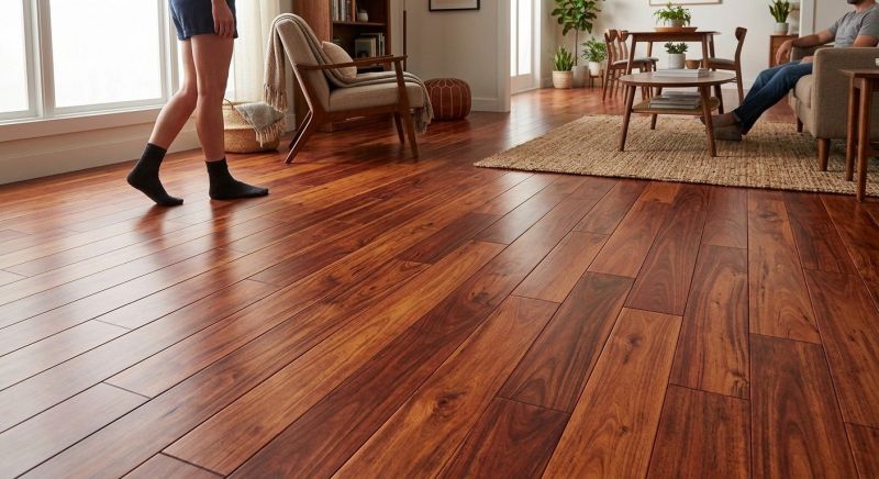 Cherry Floor Installation in Gorham, ME
