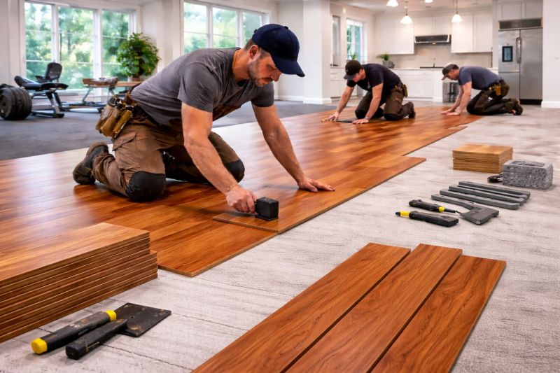 Cherry Floor Installation in Phippsburg, ME