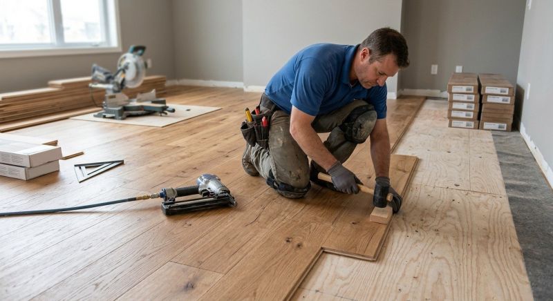 Hardwood Floor Installation in Bowdoin, ME