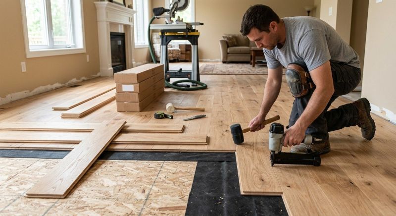 Hardwood Floor Installation in Sebago, ME