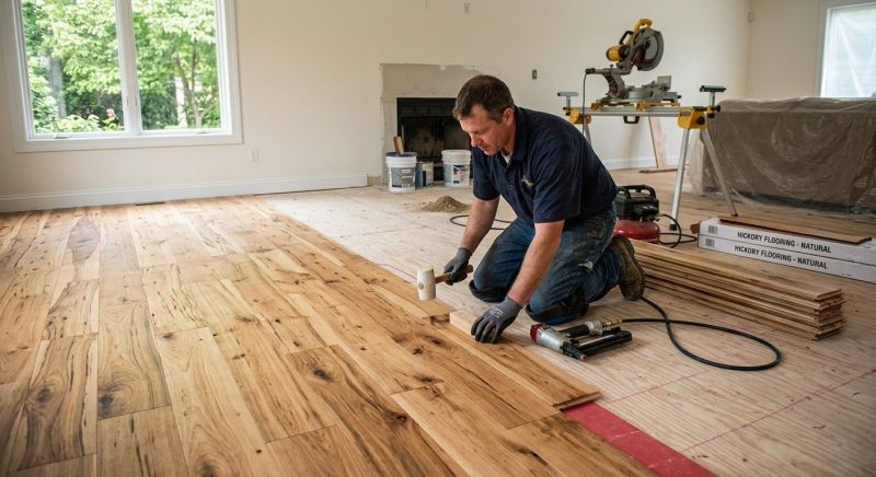 Hickory Floor Installation in Portland, ME