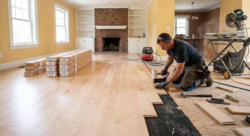 Maple Flooring Installation in Freeport, ME