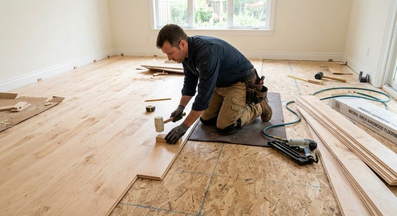 Maple Flooring Installation in Naples, ME