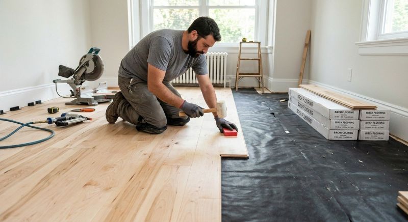 Maple Flooring Installation in Topsham, ME