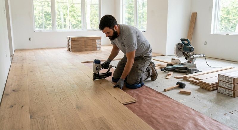 Oak Floor Installation in Cape Elizabeth, ME