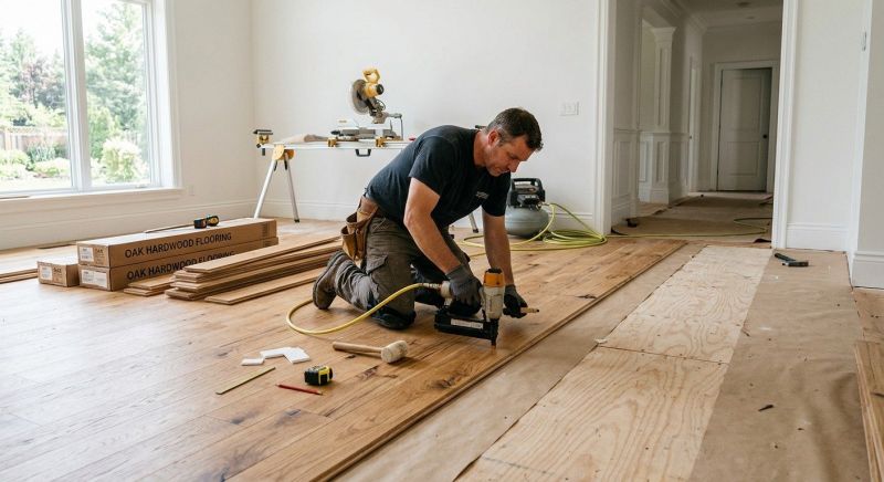 Oak Floor Installation in Falmouth, ME