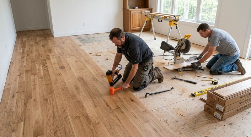 Oak Floor Installation in North Yarmouth, ME