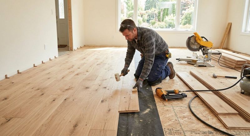 Oak Floor Installation in Old Orchard Beach, ME