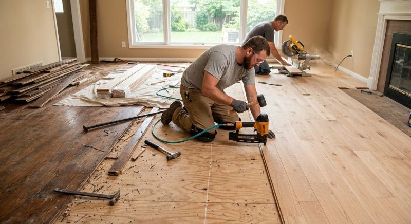 Oak Floor Replacement in Portland, ME