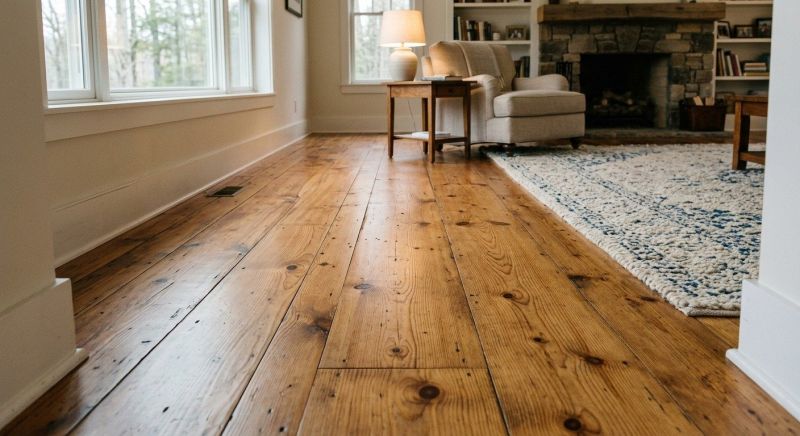 Pine Floor Installation in Portland, ME
