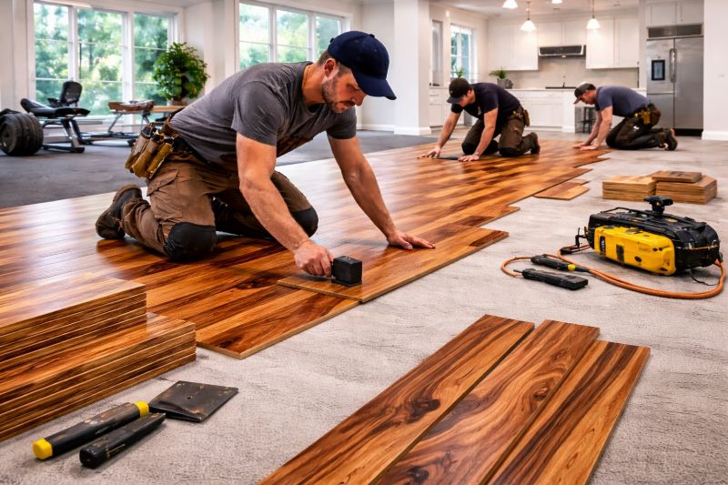 Teak Flooring Installation in Portland, ME