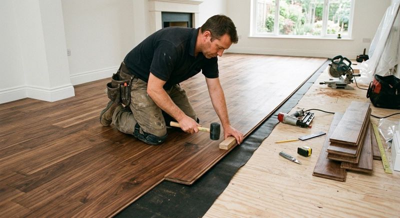 Walnut Flooring Installation in Portland, ME