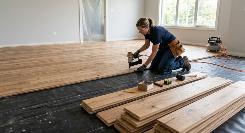 Wide Plank Floor Installation in Portland, ME