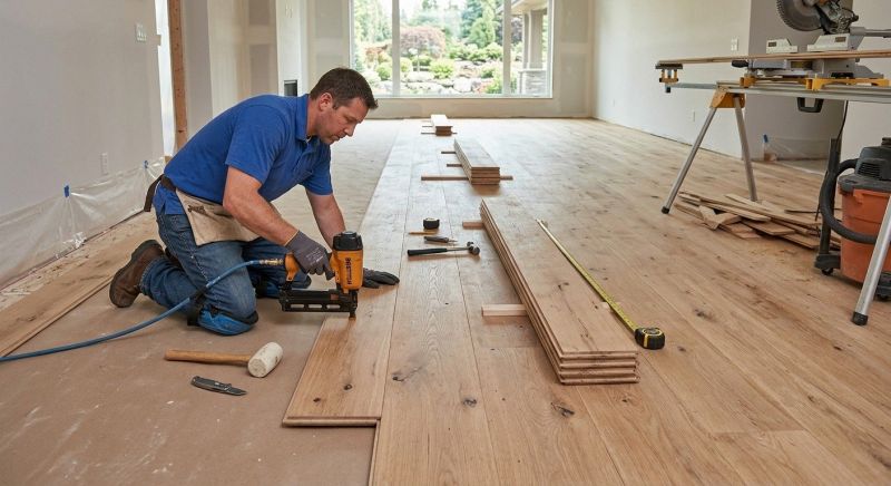Wide Plank Floor Installation in Portland, ME