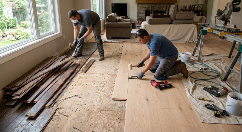 Wood Floor Replacement in Old Orchard Beach, ME